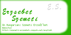 erzsebet szemeti business card